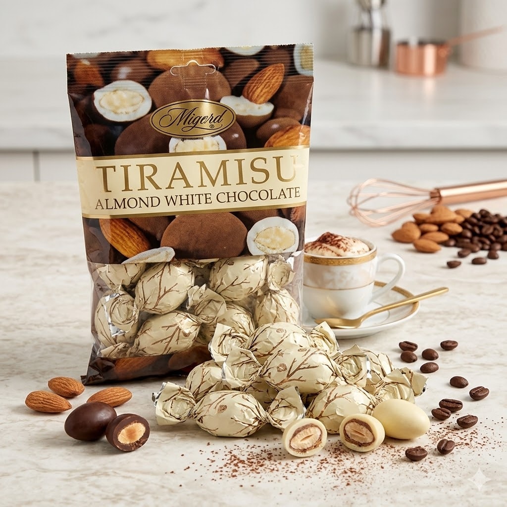 TIRAMISU ALMOND WHITE CHOCO