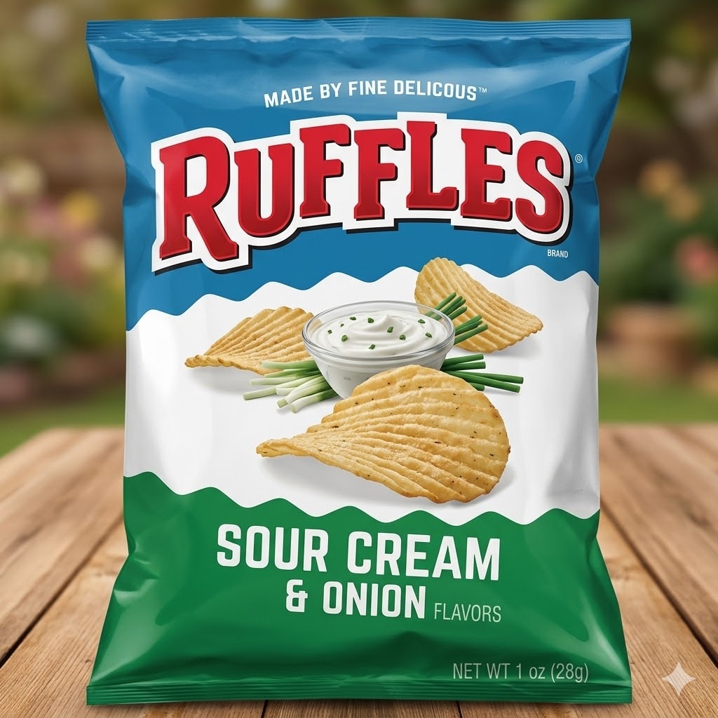 RUFFLES S CREAM & ONION